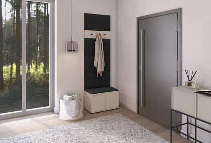PK Bianco 6 Hallway Wardrobe Set - Upholstered Panels in Various Colours