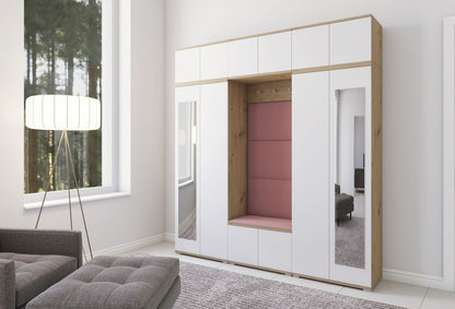 PK Sevilla 4 Hallway Wardrobe - Upholstered Panels in Various Colours