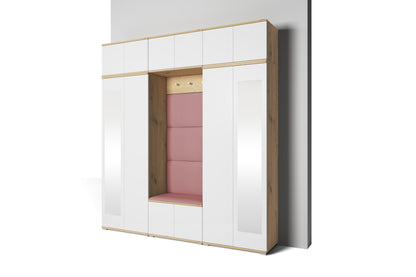 PK Sevilla 4 Hallway Wardrobe - Upholstered Panels in Various Colours
