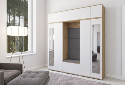 PK Sevilla 4 Hallway Wardrobe - Upholstered Panels in Various Colours