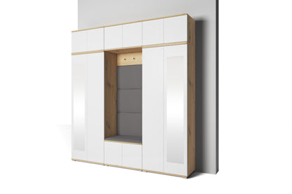 PK Sevilla 4 Hallway Wardrobe - Upholstered Panels in Various Colours