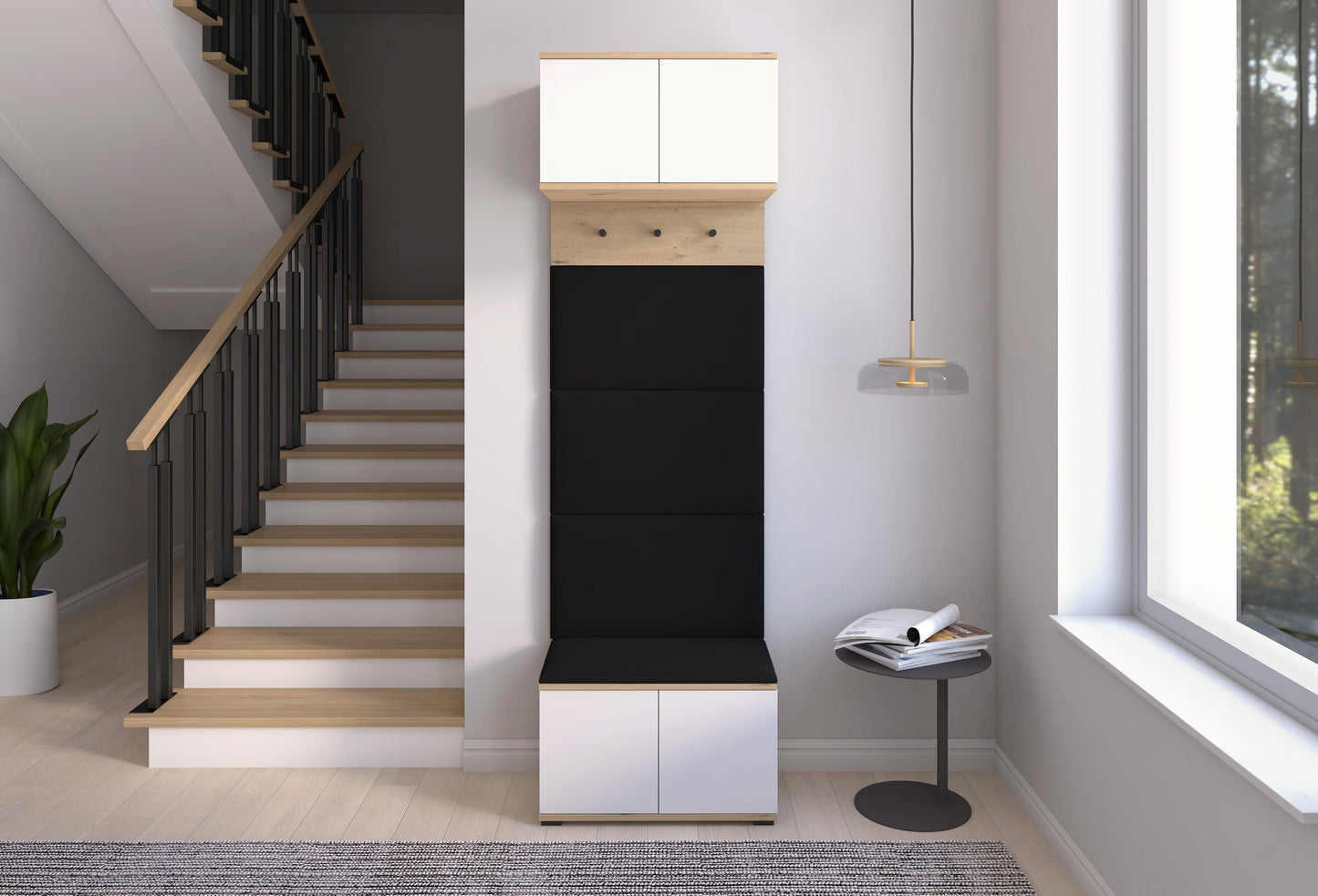 PK Sevilla 5 Hallway Wardrobe - Upholstered Panels in Various Colours