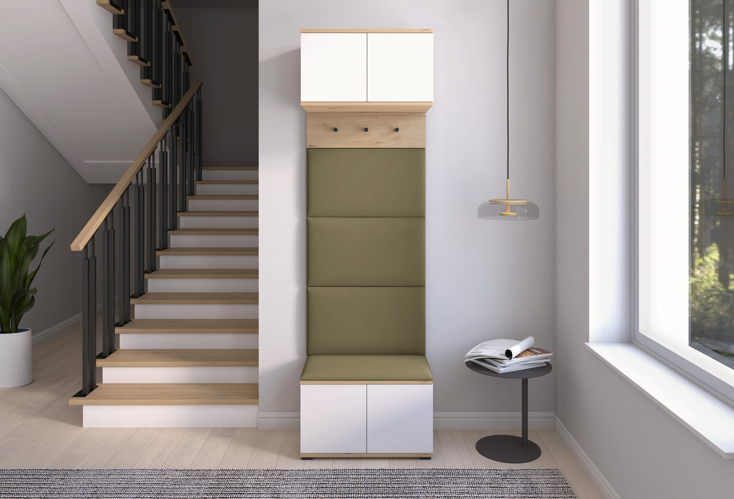 PK Sevilla 5 Hallway Wardrobe - Upholstered Panels in Various Colours