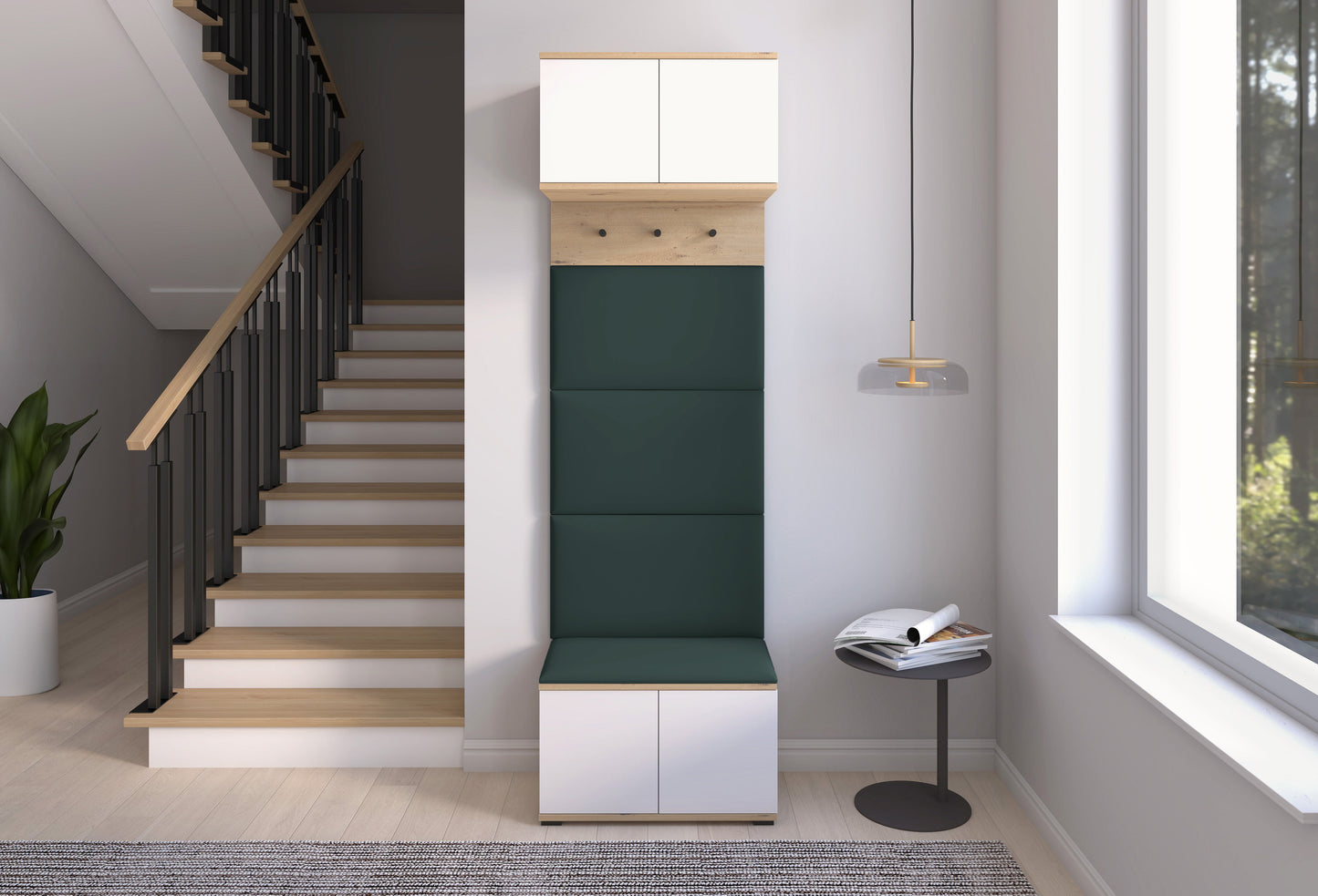 PK Sevilla 5 Hallway Wardrobe - Upholstered Panels in Various Colours