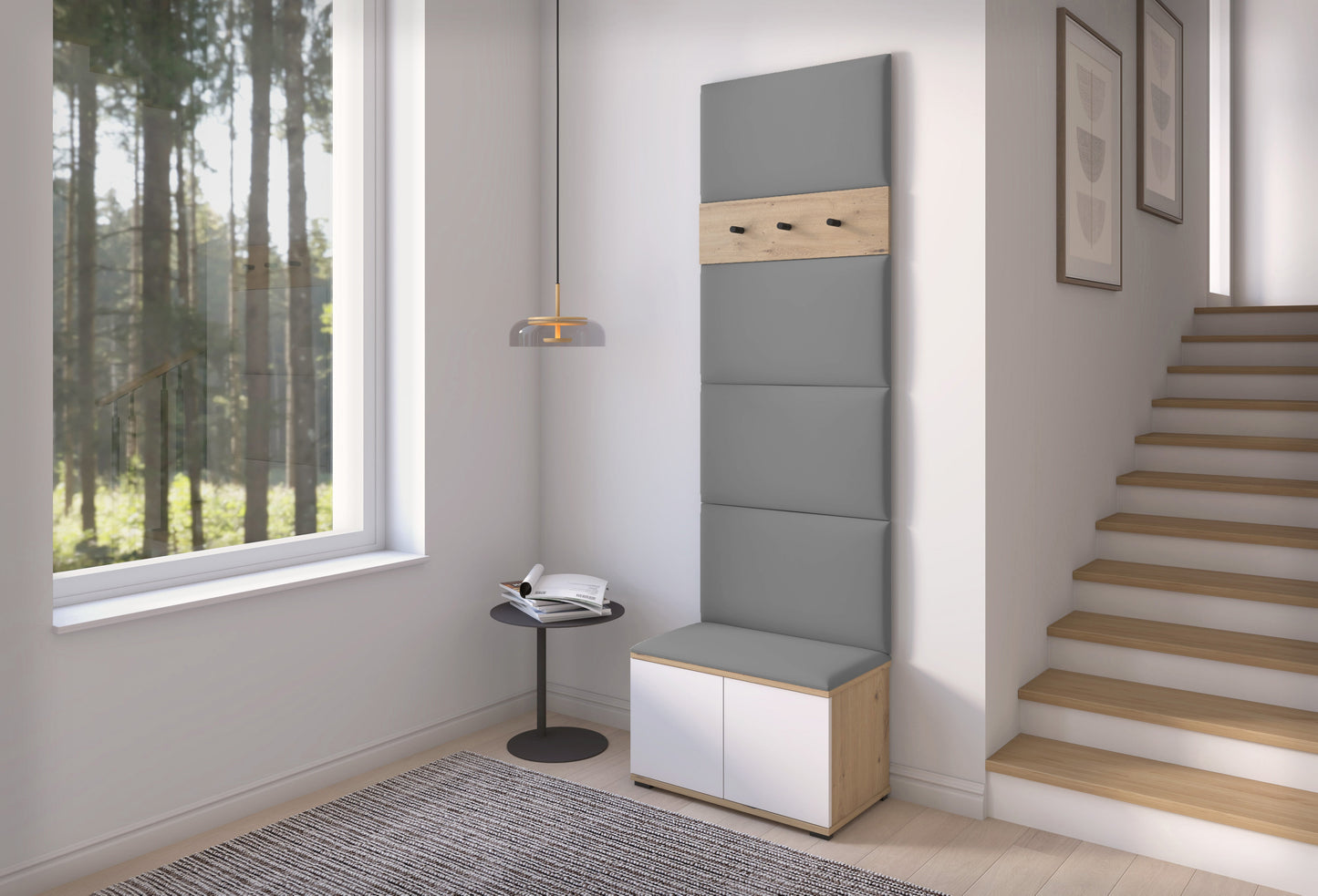 PK Sevilla 6 Hallway Wardrobe - Upholstered Panels in Various Colours