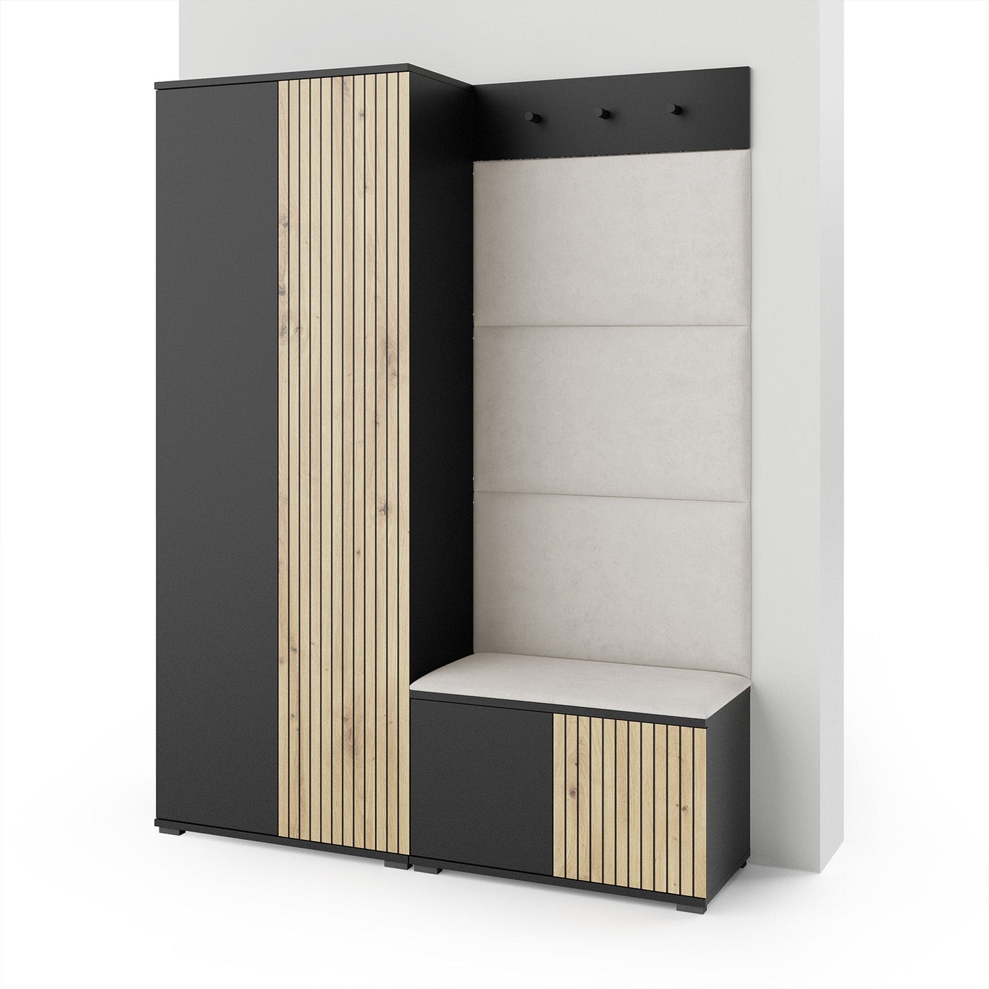 PK Ross 1 Hallway Set –  Upholstered Panels in Various Colours