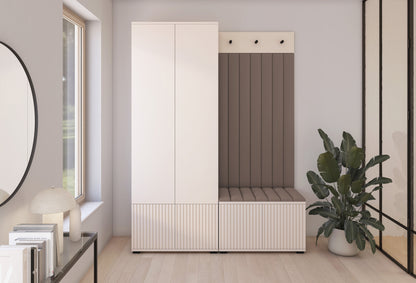 PK Rayo 1 Hallway Wardrobe - Upholstered Panels in Various Colours