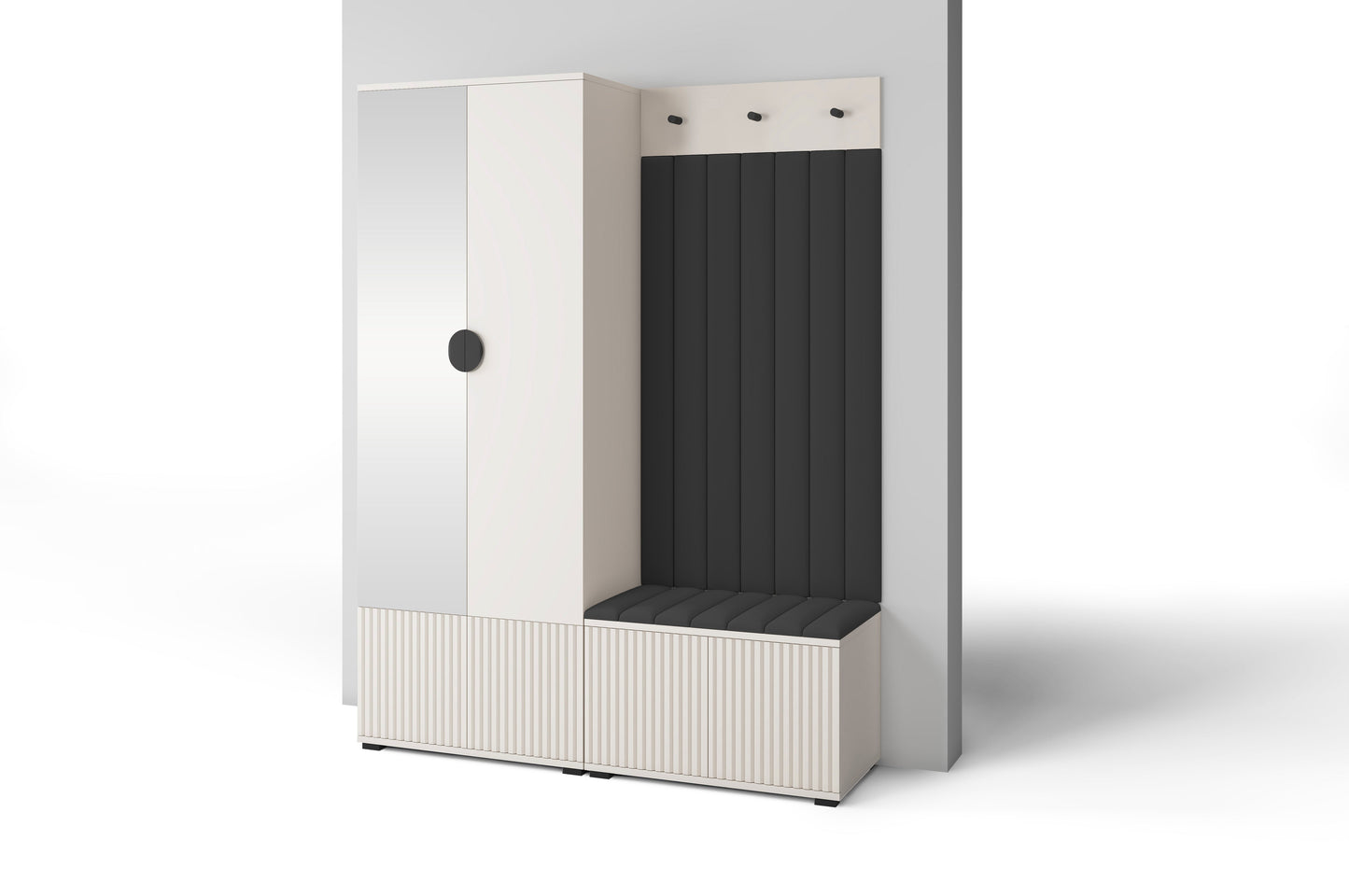 PK Rayo 1 Hallway Wardrobe - Upholstered Panels in Various Colours