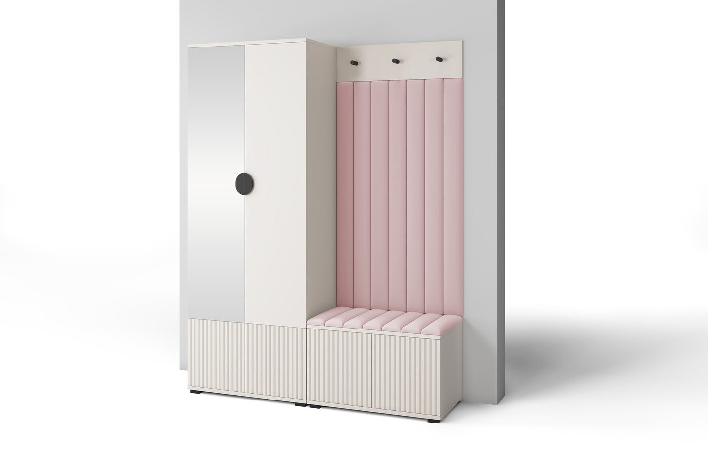 PK Rayo 1 Hallway Wardrobe - Upholstered Panels in Various Colours