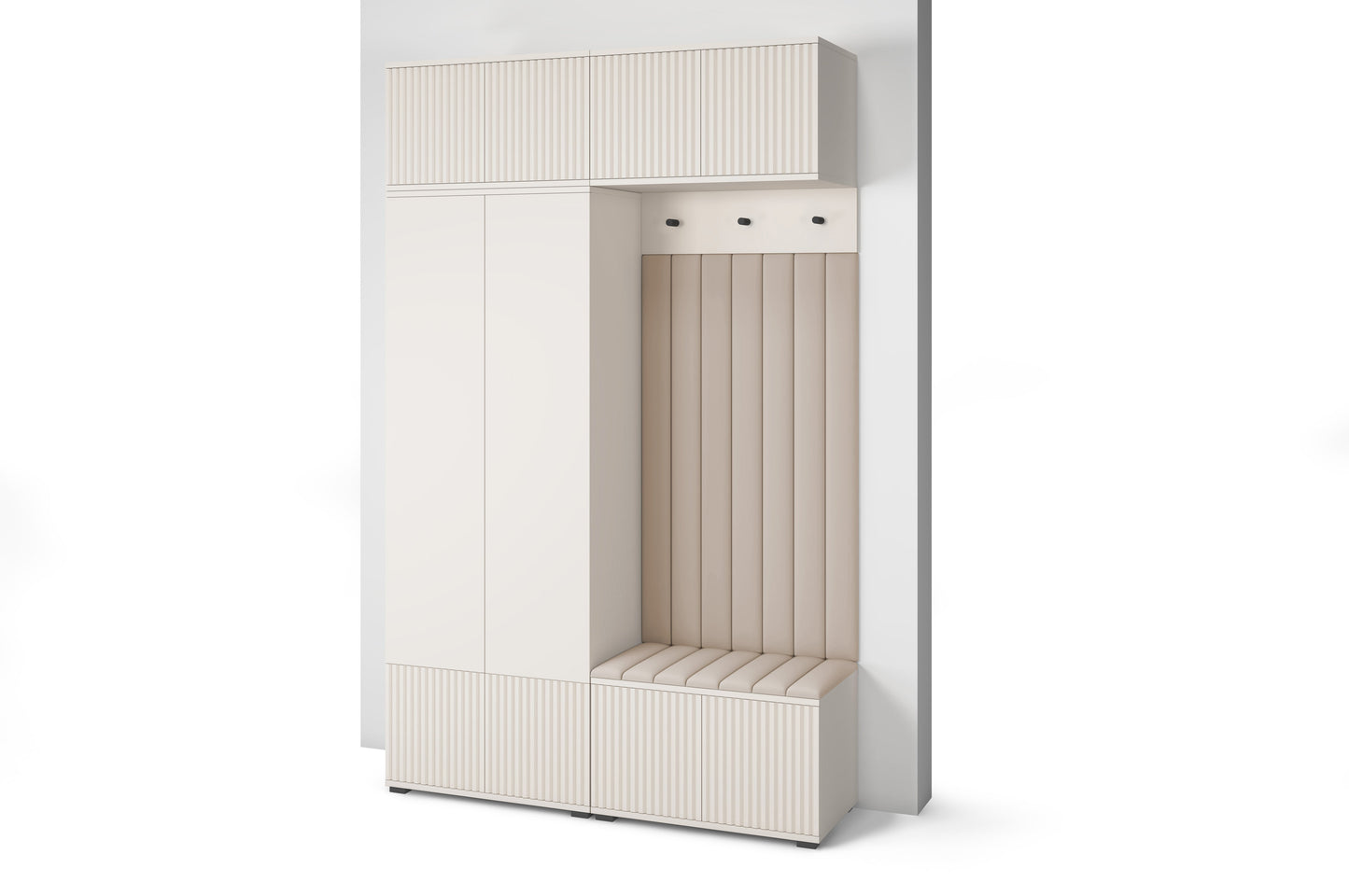 PK Rayo 2 Hallway Wardrobe - Upholstered Panels in Various Colours