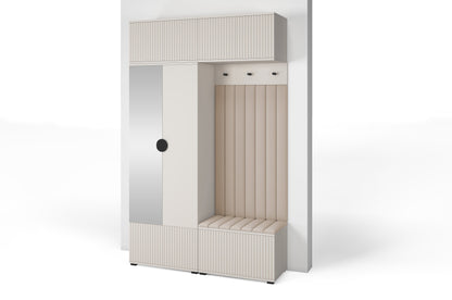 PK Rayo 2 Hallway Wardrobe - Upholstered Panels in Various Colours