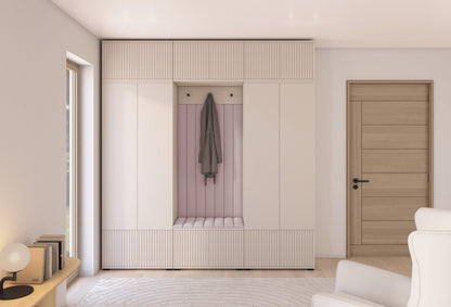 PK Rayo 3 Hallway Wardrobe - Upholstered Panels in Various Colours