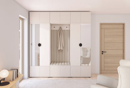 PK Rayo 3 Hallway Wardrobe - Upholstered Panels in Various Colours