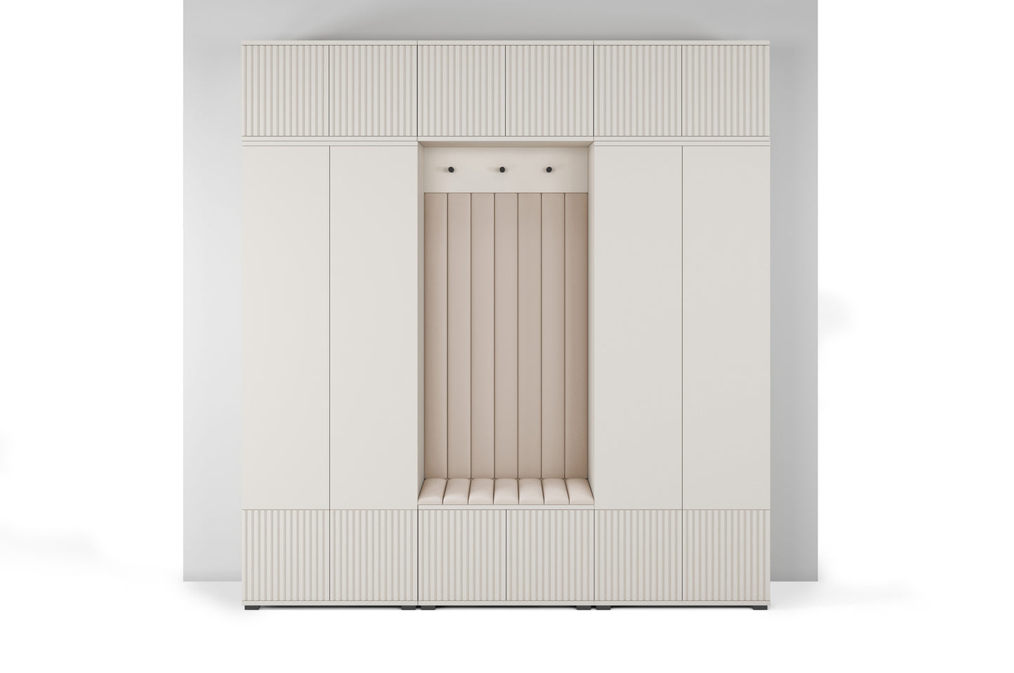 PK Rayo 3 Hallway Wardrobe - Upholstered Panels in Various Colours