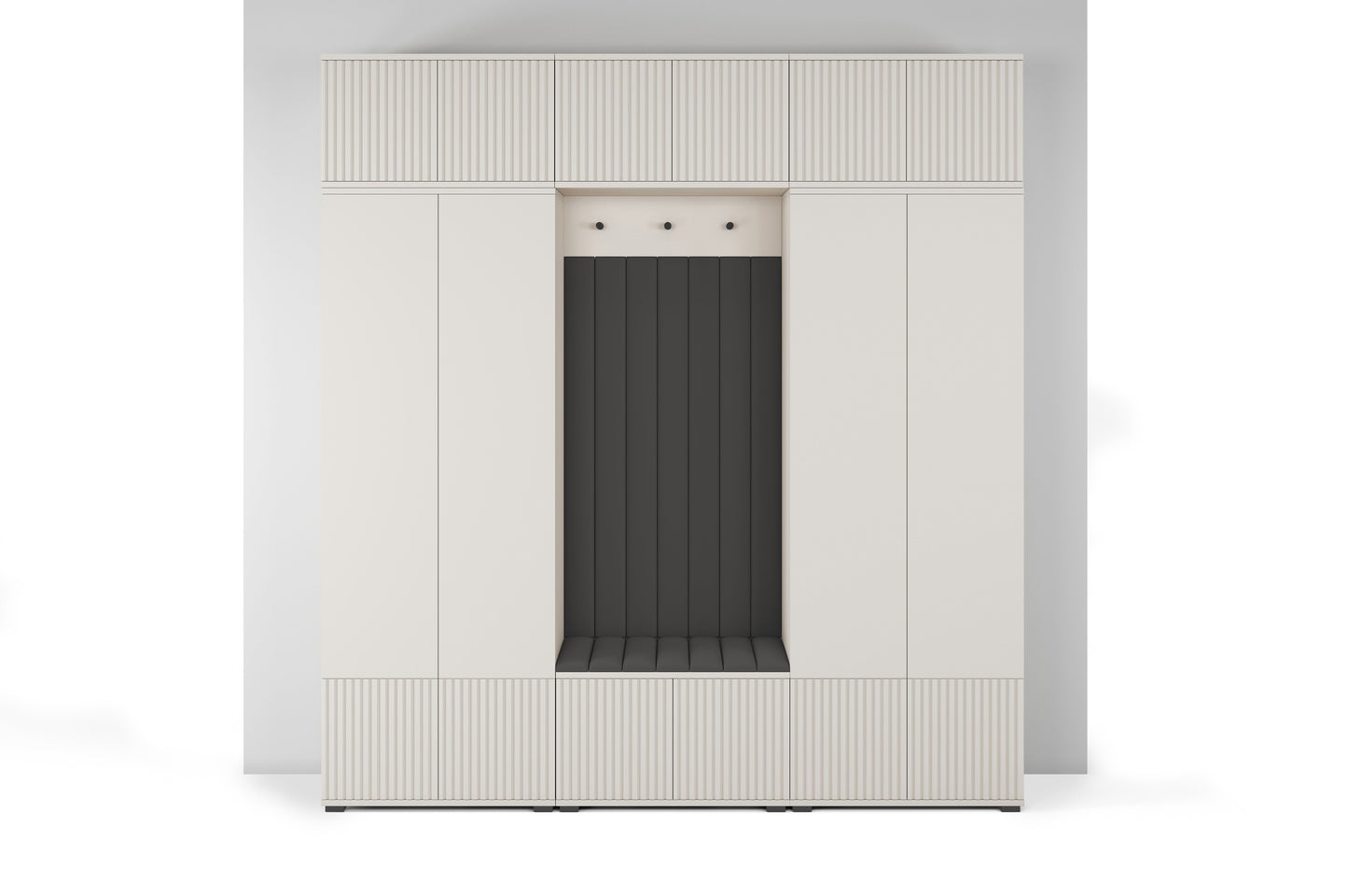 PK Rayo 3 Hallway Wardrobe - Upholstered Panels in Various Colours