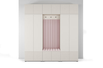 PK Rayo 3 Hallway Wardrobe - Upholstered Panels in Various Colours
