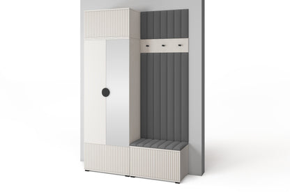 PK Rayo 4 Hallway Wardrobe - Upholstered Panels in Various Colours