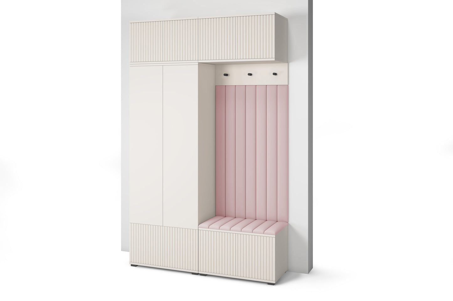 PK Rayo 2 Hallway Wardrobe - Upholstered Panels in Various Colours