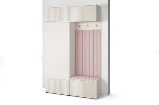 PK Rayo 2 Hallway Wardrobe - Upholstered Panels in Various Colours
