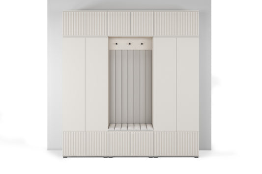 PK Rayo 3 Hallway Wardrobe - Upholstered Panels in Various Colours