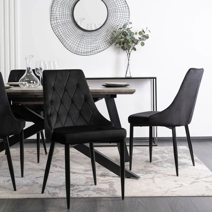 Elite CORK Black Velvet Chair – A Statement of Elegance & Comfort