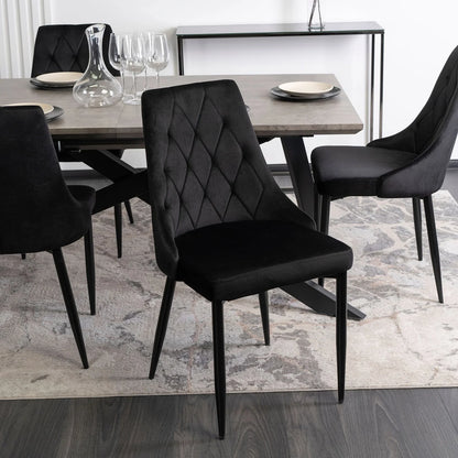 Elite CORK Black Velvet Chair – A Statement of Elegance & Comfort