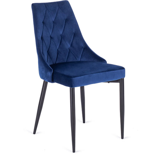 Elite CORK Navy Blue Velvet Chair – A Statement of Elegance & Comfort