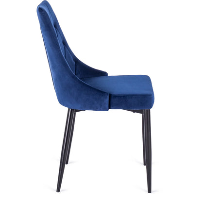 Elite CORK Navy Blue Velvet Chair – A Statement of Elegance & Comfort