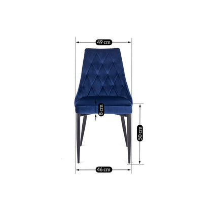 Elite CORK Navy Blue Velvet Chair – A Statement of Elegance & Comfort