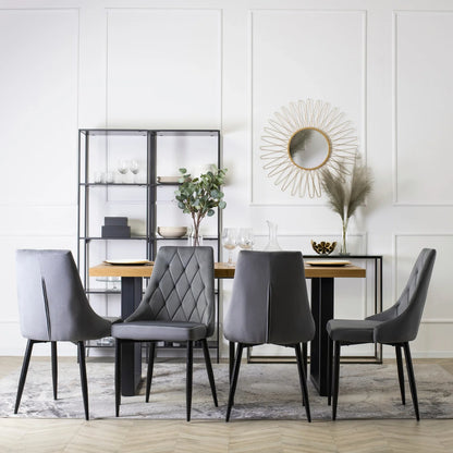 Elite CORK Gray Velvet Chair – Elegance & Comfort in One Design