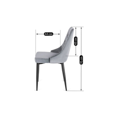 Elite CORK Gray Velvet Chair – Elegance & Comfort in One Design