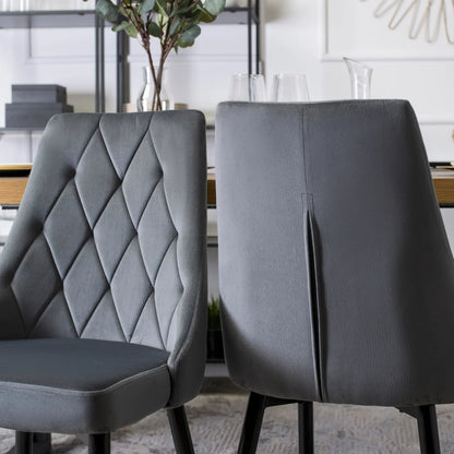 Elite CORK Gray Velvet Chair – Elegance & Comfort in One Design