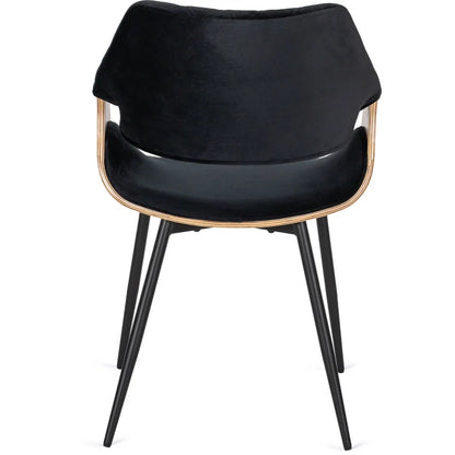 Elite DAKOTA Chair Black/Golden Oak Velvet Chair – A Fusion of Elegance and Comfort