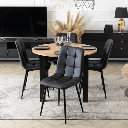 Elite DALVIN Black Eco-Leather Chair – A Modern Classic in Comfort & Style