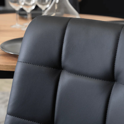 Elite DALVIN Black Eco-Leather Chair – A Modern Classic in Comfort & Style