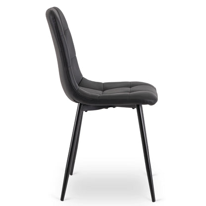 Elite DALVIN Black Eco-Leather Chair – A Modern Classic in Comfort & Style