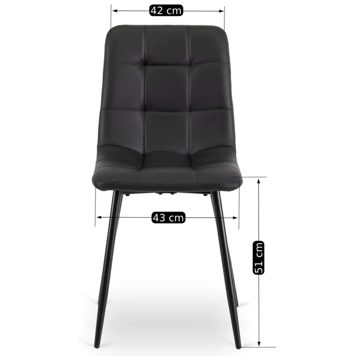 Elite DALVIN Black Eco-Leather Chair – A Modern Classic in Comfort & Style