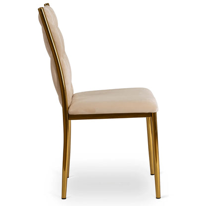 Elite DAN Chair – Cream Velvet & Gold Frame