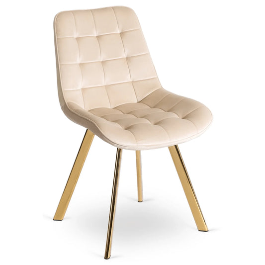 Elite DEVI Cream Velvet Chair – A Touch of Luxury and Comfort