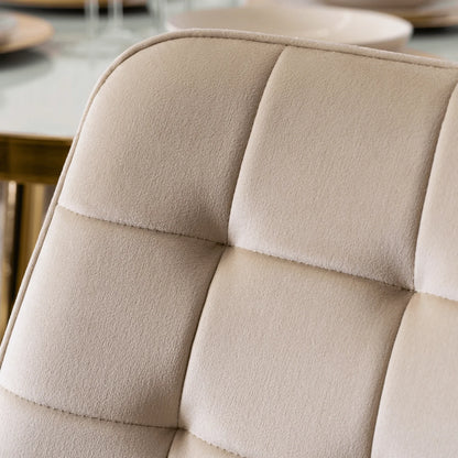 Elite DEVI Cream Velvet Chair – A Touch of Luxury and Comfort