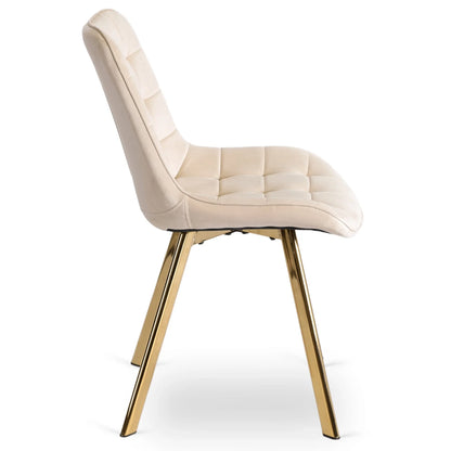 Elite DEVI Cream Velvet Chair – A Touch of Luxury and Comfort