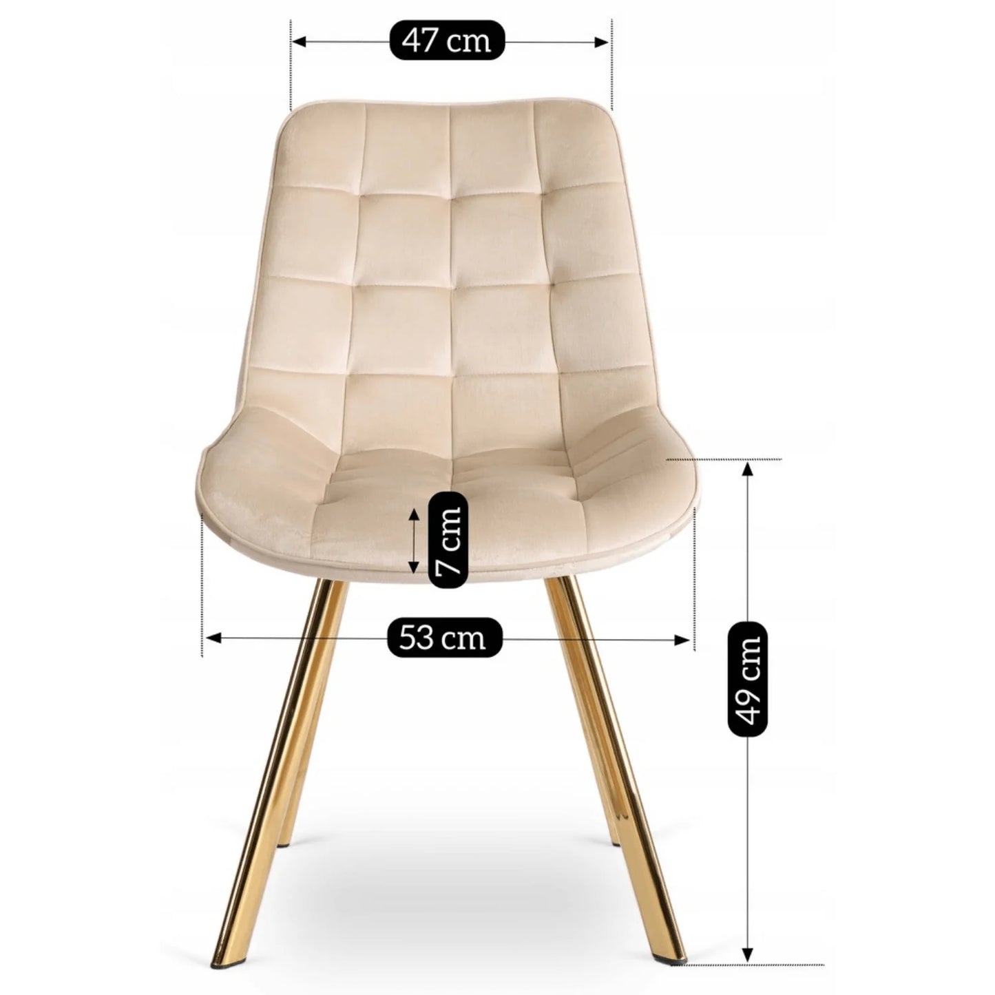 Elite DEVI Cream Velvet Chair – A Touch of Luxury and Comfort