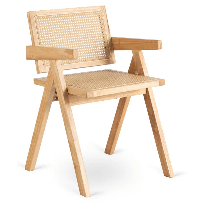 Elite MADERA Wooden Chair Oak / Beige – Classic Retro with Openwork Design