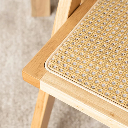 Elite MADERA Wooden Chair Oak / Beige – Classic Retro with Openwork Design