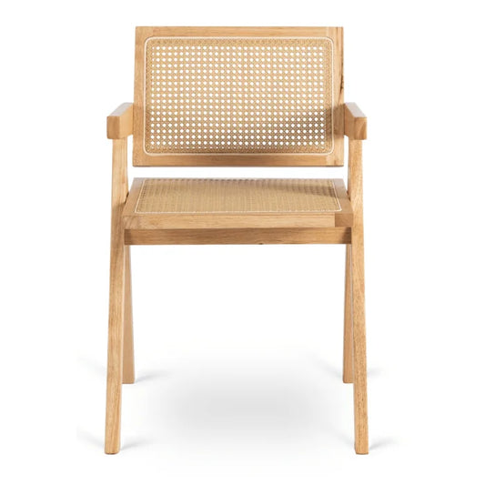 Elite MADERA Wooden Chair Oak / Beige – Classic Retro with Openwork Design