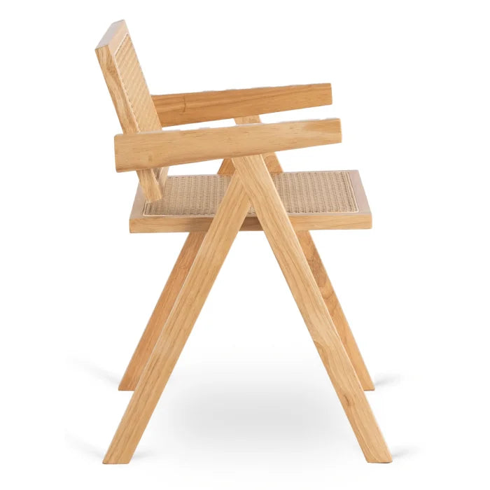 Elite MADERA Wooden Chair Oak / Beige – Classic Retro with Openwork Design