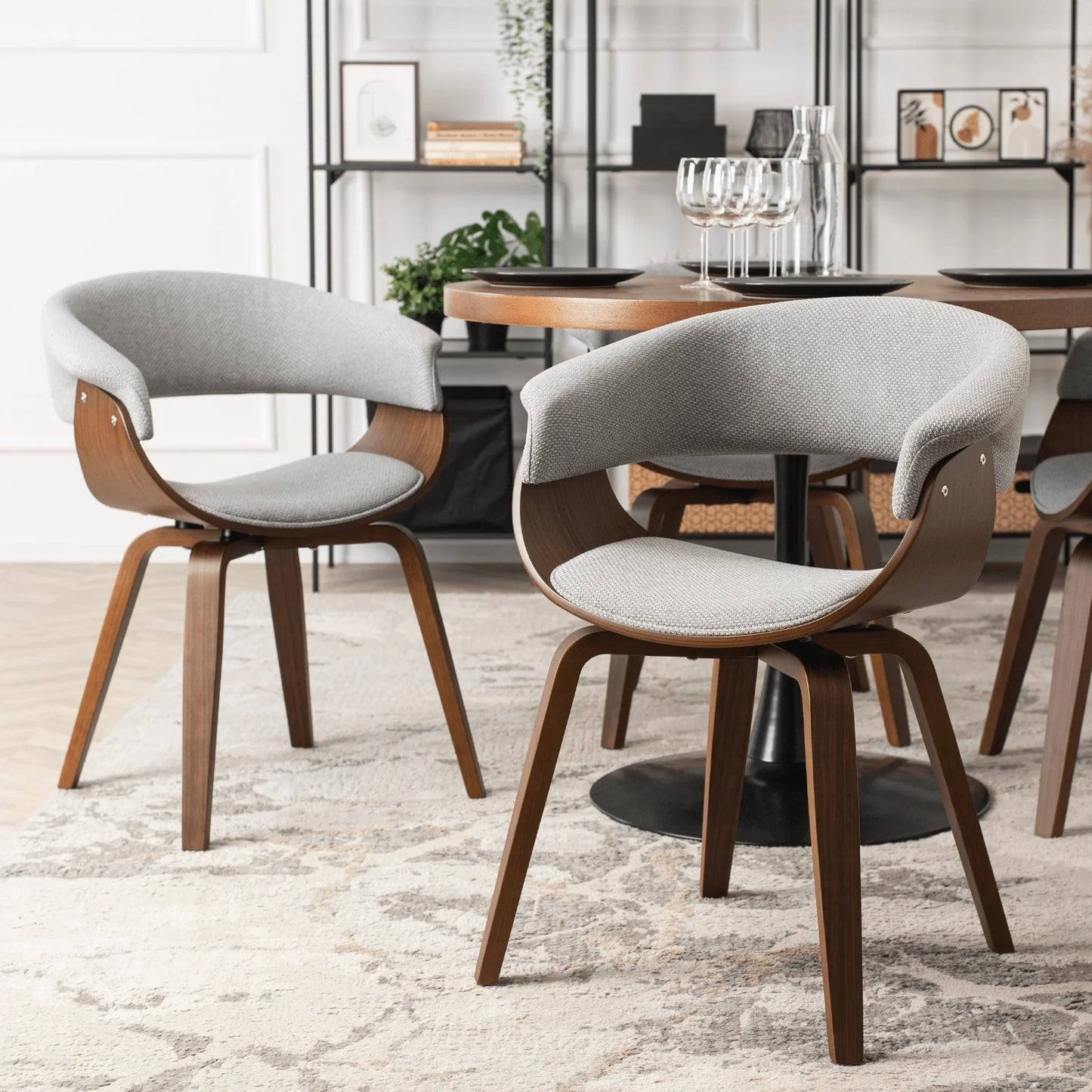Elite GARY 2 Grey/Walnut Chair – A Perfect Fusion of Style & Comfort