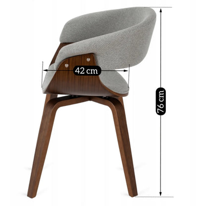 Elite GARY 2 Grey/Walnut Chair – A Perfect Fusion of Style & Comfort