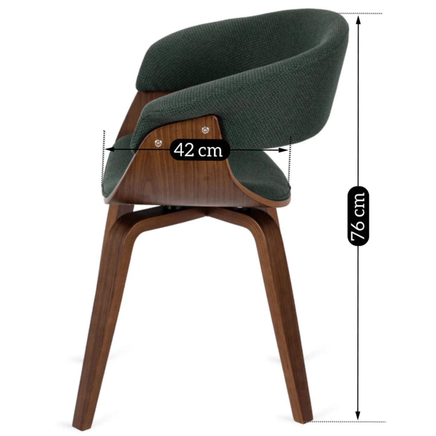 Elite GARY 2 Green/Walnut Chair – Where Comfort Meets Elegance
