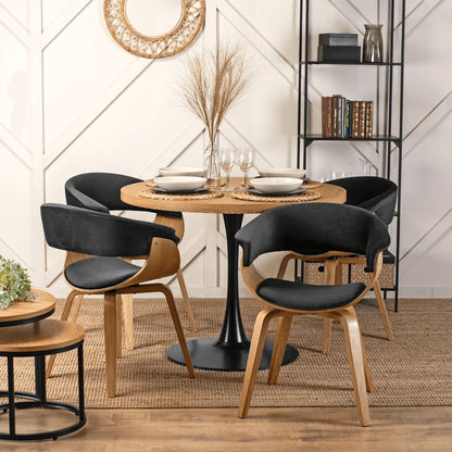 Elite GARY Golden Oak/Black Chair – A Fusion of Elegance & Comfort